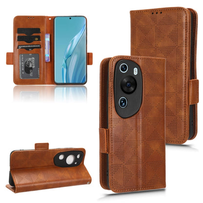 Symmetrical Triangle Leather Phone Case, For OPPO Find X6 5G, For OPPO Find X6 Pro 5G, For Huawei P60 Art, For Huawei P60 / P60 Pro