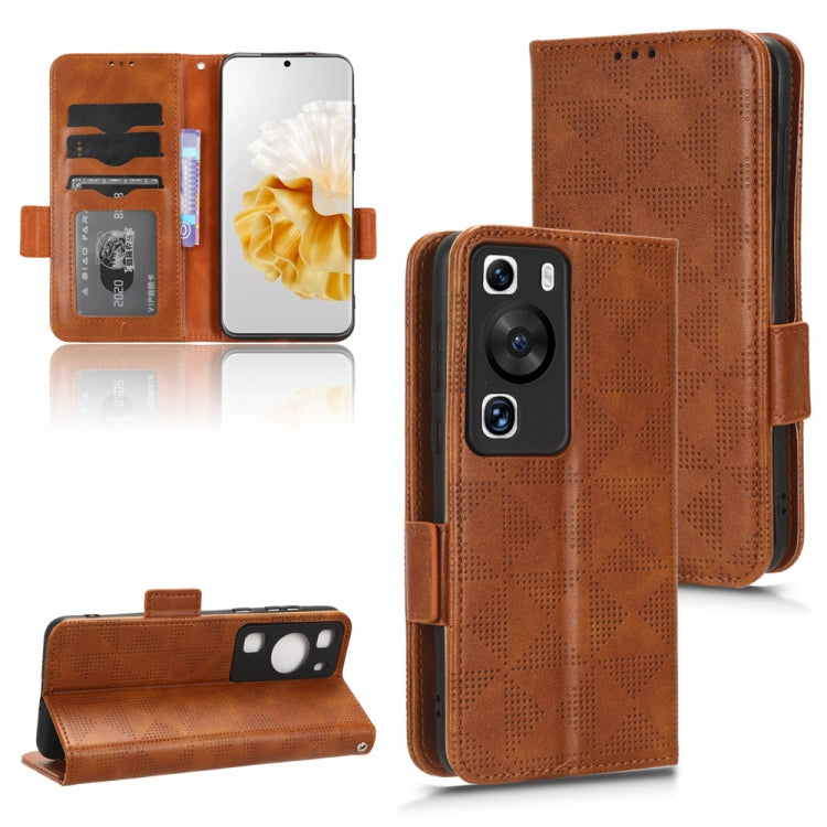 Symmetrical Triangle Leather Phone Case, For OPPO Find X6 5G, For OPPO Find X6 Pro 5G, For Huawei P60 Art, For Huawei P60 / P60 Pro