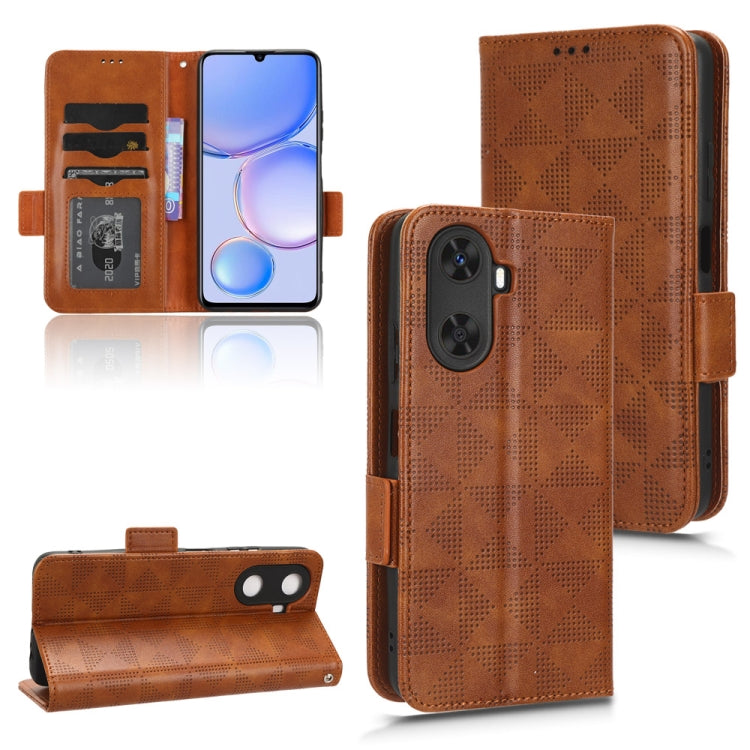 Symmetrical Triangle Leather Phone Case, For Huawei Enjoy 60 4G, For Blackview A85, For OnePlus Nord CE 3