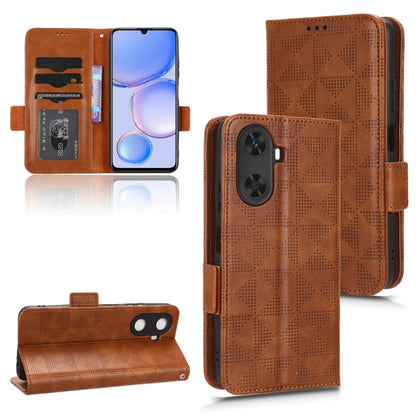 Symmetrical Triangle Leather Phone Case, For Huawei Enjoy 60 4G, For Blackview A85, For OnePlus Nord CE 3