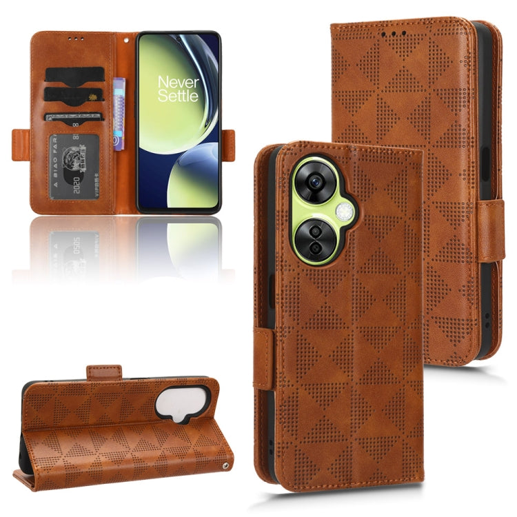 Symmetrical Triangle Leather Phone Case, For Huawei Enjoy 60 4G, For Blackview A85, For OnePlus Nord CE 3