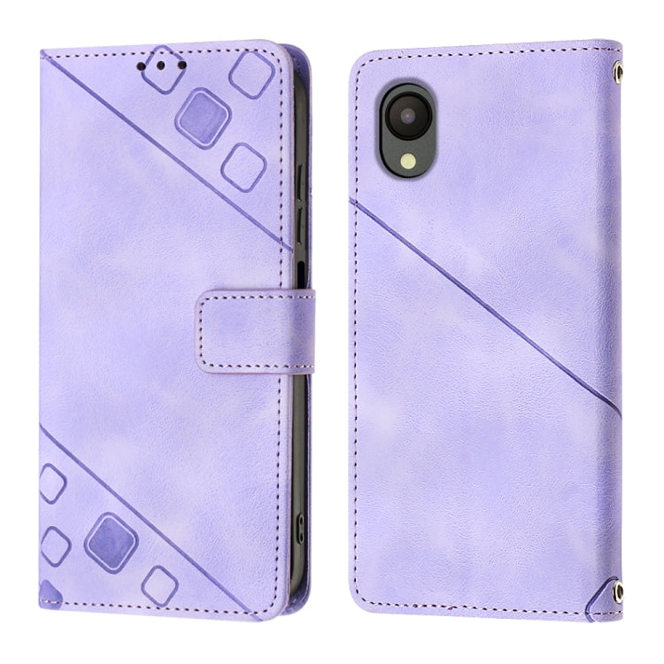 Skin-feel Embossed Leather Phone Case, For Samsung Galaxy A23 JP Version, For Samsung Galaxy A24 4G, For Xiaomi Poco X5 5G/Redmi Note 12 China/Redmi Note 12 Global, For Xiaomi Poco X5 Pro 5G/Redmi Note 12 Pro Speed