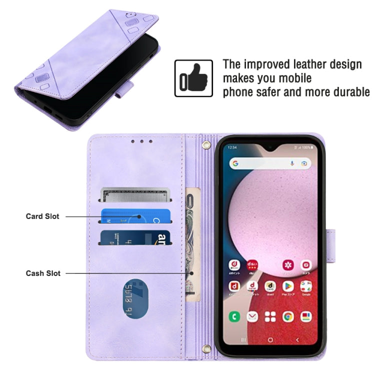 Skin-feel Embossed Leather Phone Case, For Samsung Galaxy A23 JP Version, For Samsung Galaxy A24 4G, For Xiaomi Poco X5 5G/Redmi Note 12 China/Redmi Note 12 Global, For Xiaomi Poco X5 Pro 5G/Redmi Note 12 Pro Speed