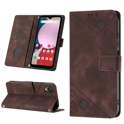 Skin-feel Embossed Leather Phone Case, For Samsung Galaxy A23 JP Version, For Samsung Galaxy A24 4G, For Xiaomi Poco X5 5G/Redmi Note 12 China/Redmi Note 12 Global, For Xiaomi Poco X5 Pro 5G/Redmi Note 12 Pro Speed