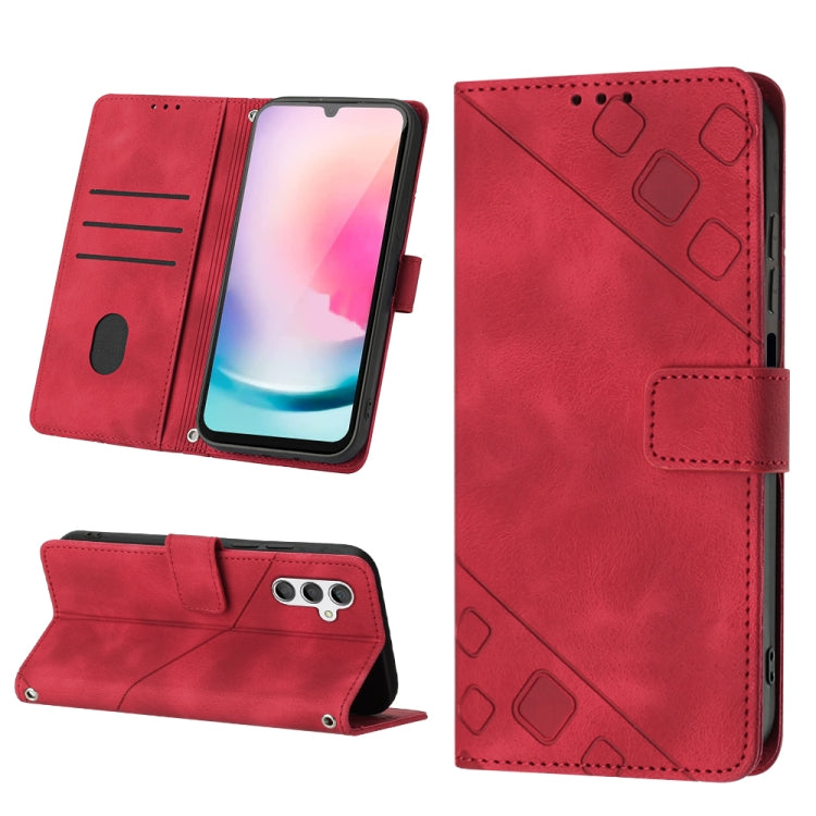 Skin-feel Embossed Leather Phone Case, For Samsung Galaxy A23 JP Version, For Samsung Galaxy A24 4G, For Xiaomi Poco X5 5G/Redmi Note 12 China/Redmi Note 12 Global, For Xiaomi Poco X5 Pro 5G/Redmi Note 12 Pro Speed