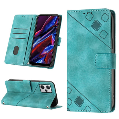 Skin-feel Embossed Leather Phone Case, For Samsung Galaxy A23 JP Version, For Samsung Galaxy A24 4G, For Xiaomi Poco X5 5G/Redmi Note 12 China/Redmi Note 12 Global, For Xiaomi Poco X5 Pro 5G/Redmi Note 12 Pro Speed