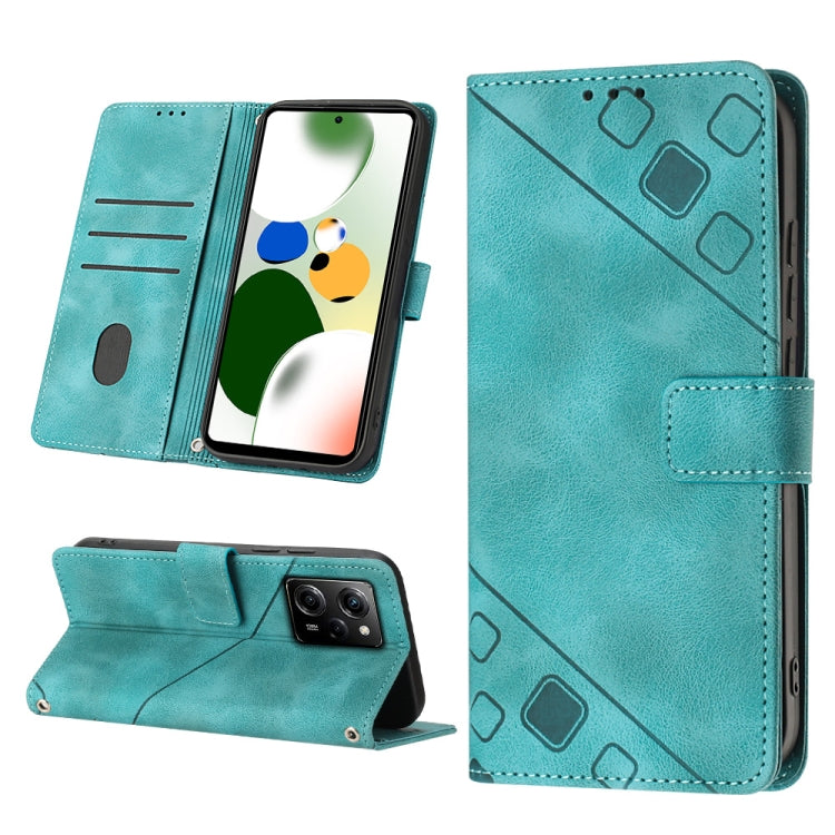 Skin-feel Embossed Leather Phone Case, For Samsung Galaxy A23 JP Version, For Samsung Galaxy A24 4G, For Xiaomi Poco X5 5G/Redmi Note 12 China/Redmi Note 12 Global, For Xiaomi Poco X5 Pro 5G/Redmi Note 12 Pro Speed