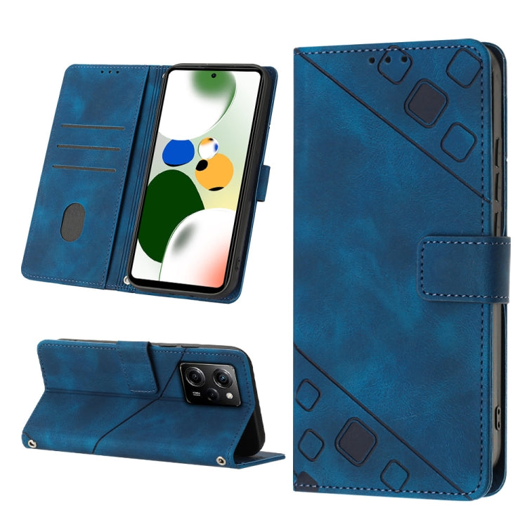 Skin-feel Embossed Leather Phone Case, For Samsung Galaxy A23 JP Version, For Samsung Galaxy A24 4G, For Xiaomi Poco X5 5G/Redmi Note 12 China/Redmi Note 12 Global, For Xiaomi Poco X5 Pro 5G/Redmi Note 12 Pro Speed