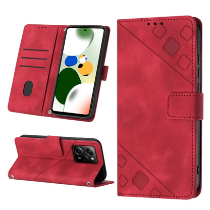 Skin-feel Embossed Leather Phone Case, For Samsung Galaxy A23 JP Version, For Samsung Galaxy A24 4G, For Xiaomi Poco X5 5G/Redmi Note 12 China/Redmi Note 12 Global, For Xiaomi Poco X5 Pro 5G/Redmi Note 12 Pro Speed