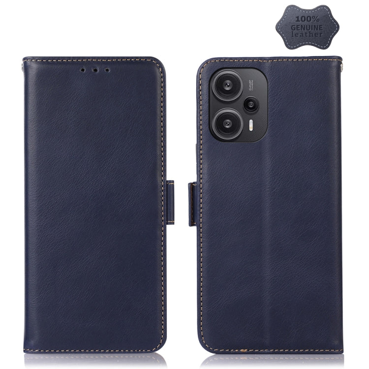 Crazy Horse Top Layer Cowhide Leather Phone Case, For Nokia C12 4G, For Nokia C22 4G, For Xiaomi Redmi Note 12 Turbo 5G