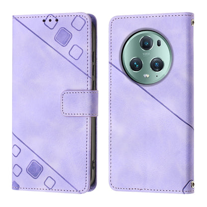 Skin-feel Embossed Leather Phone Case, For Honor Magic5 Pro, For Motorola Moto G Stylus 5G 2023, For OnePlus Ace 2 5G / 11R 5G, For OPPO Find X6