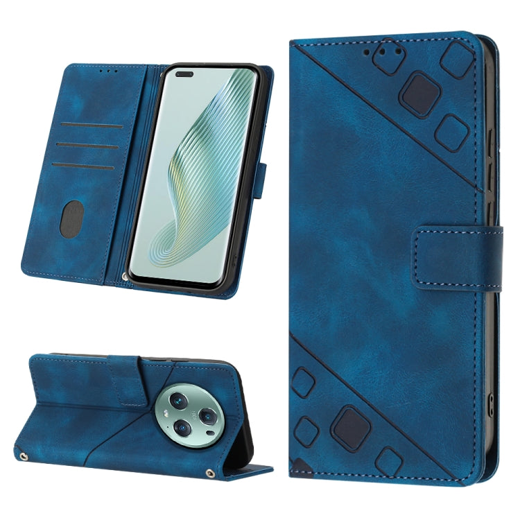Skin-feel Embossed Leather Phone Case, For Honor Magic5 Pro, For Motorola Moto G Stylus 5G 2023, For OnePlus Ace 2 5G / 11R 5G, For OPPO Find X6