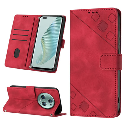 Skin-feel Embossed Leather Phone Case, For Honor Magic5 Pro, For Motorola Moto G Stylus 5G 2023, For OnePlus Ace 2 5G / 11R 5G, For OPPO Find X6