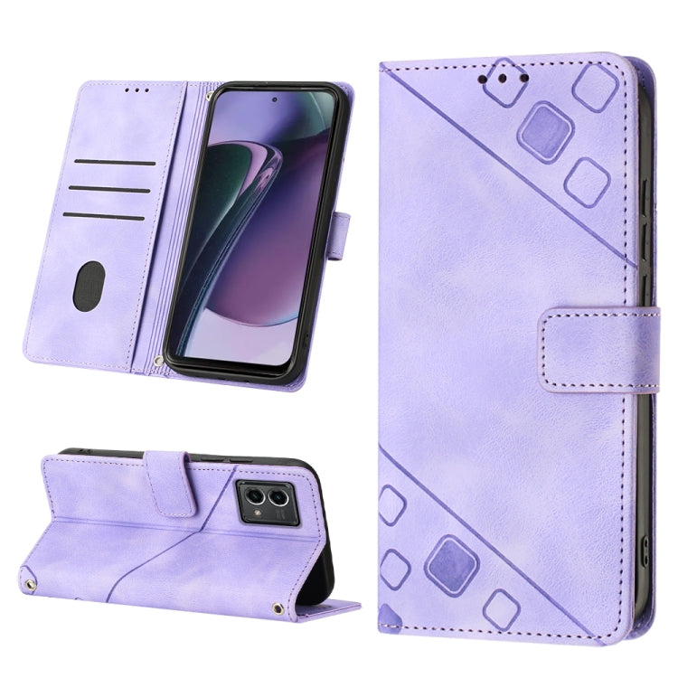Skin-feel Embossed Leather Phone Case, For Honor Magic5 Pro, For Motorola Moto G Stylus 5G 2023, For OnePlus Ace 2 5G / 11R 5G, For OPPO Find X6