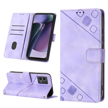 Skin-feel Embossed Leather Phone Case, For Honor Magic5 Pro, For Motorola Moto G Stylus 5G 2023, For OnePlus Ace 2 5G / 11R 5G, For OPPO Find X6