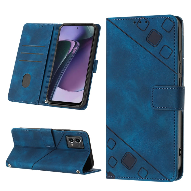 Skin-feel Embossed Leather Phone Case, For Honor Magic5 Pro, For Motorola Moto G Stylus 5G 2023, For OnePlus Ace 2 5G / 11R 5G, For OPPO Find X6