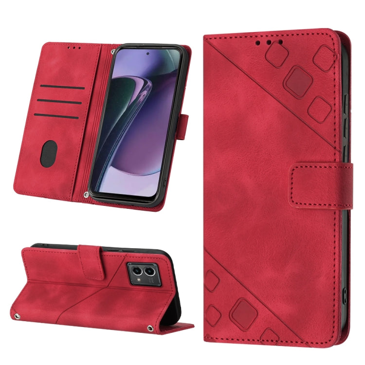 Skin-feel Embossed Leather Phone Case, For Honor Magic5 Pro, For Motorola Moto G Stylus 5G 2023, For OnePlus Ace 2 5G / 11R 5G, For OPPO Find X6