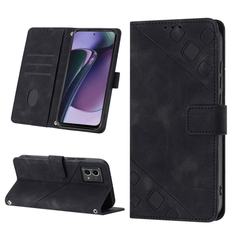 Skin-feel Embossed Leather Phone Case, For Honor Magic5 Pro, For Motorola Moto G Stylus 5G 2023, For OnePlus Ace 2 5G / 11R 5G, For OPPO Find X6