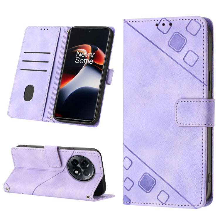 Skin-feel Embossed Leather Phone Case, For Honor Magic5 Pro, For Motorola Moto G Stylus 5G 2023, For OnePlus Ace 2 5G / 11R 5G, For OPPO Find X6