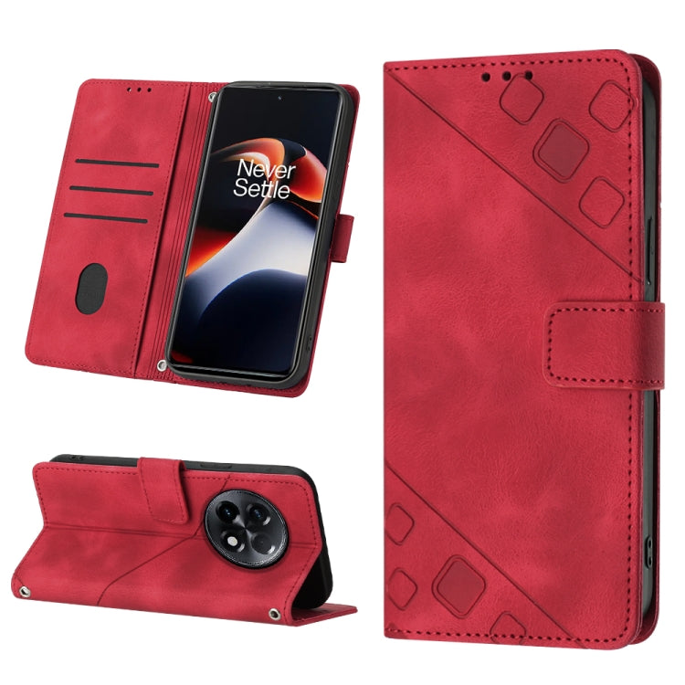 Skin-feel Embossed Leather Phone Case, For Honor Magic5 Pro, For Motorola Moto G Stylus 5G 2023, For OnePlus Ace 2 5G / 11R 5G, For OPPO Find X6