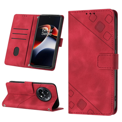Skin-feel Embossed Leather Phone Case, For Honor Magic5 Pro, For Motorola Moto G Stylus 5G 2023, For OnePlus Ace 2 5G / 11R 5G, For OPPO Find X6