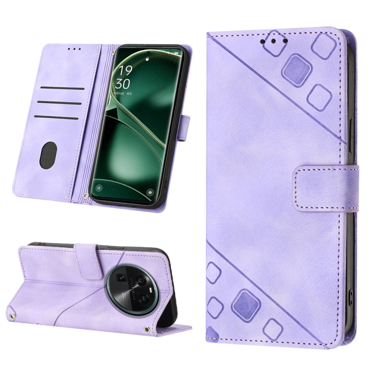 Skin-feel Embossed Leather Phone Case, For Honor Magic5 Pro, For Motorola Moto G Stylus 5G 2023, For OnePlus Ace 2 5G / 11R 5G, For OPPO Find X6