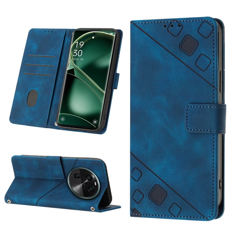 Skin-feel Embossed Leather Phone Case, For Honor Magic5 Pro, For Motorola Moto G Stylus 5G 2023, For OnePlus Ace 2 5G / 11R 5G, For OPPO Find X6