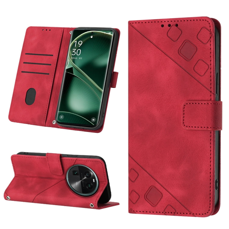 Skin-feel Embossed Leather Phone Case, For Honor Magic5 Pro, For Motorola Moto G Stylus 5G 2023, For OnePlus Ace 2 5G / 11R 5G, For OPPO Find X6