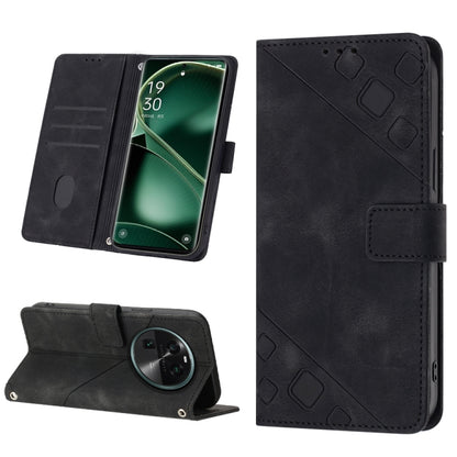 Skin-feel Embossed Leather Phone Case, For Honor Magic5 Pro, For Motorola Moto G Stylus 5G 2023, For OnePlus Ace 2 5G / 11R 5G, For OPPO Find X6