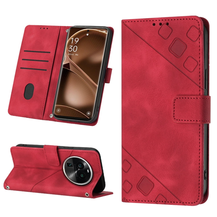 Skin-feel Embossed Leather Phone Case, For OPPO Find X6 Pro, For Realme C55, For Realme GT Neo 5 5G / GT3, For OPPO Reno8 T 4G Foreign