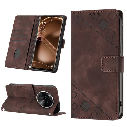 Skin-feel Embossed Leather Phone Case, For OPPO Find X6 Pro, For Realme C55, For Realme GT Neo 5 5G / GT3, For OPPO Reno8 T 4G Foreign