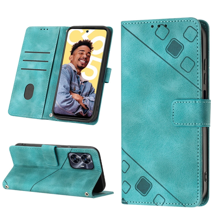 Skin-feel Embossed Leather Phone Case, For OPPO Find X6 Pro, For Realme C55, For Realme GT Neo 5 5G / GT3, For OPPO Reno8 T 4G Foreign