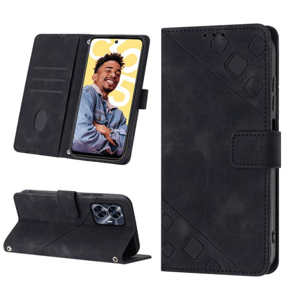 Skin-feel Embossed Leather Phone Case, For OPPO Find X6 Pro, For Realme C55, For Realme GT Neo 5 5G / GT3, For OPPO Reno8 T 4G Foreign