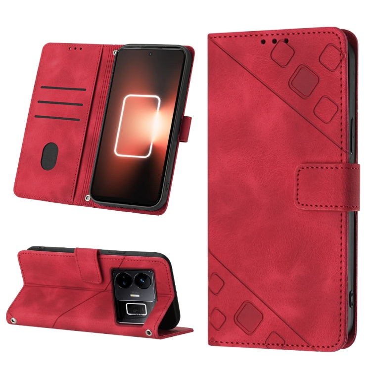 Skin-feel Embossed Leather Phone Case, For OPPO Find X6 Pro, For Realme C55, For Realme GT Neo 5 5G / GT3, For OPPO Reno8 T 4G Foreign