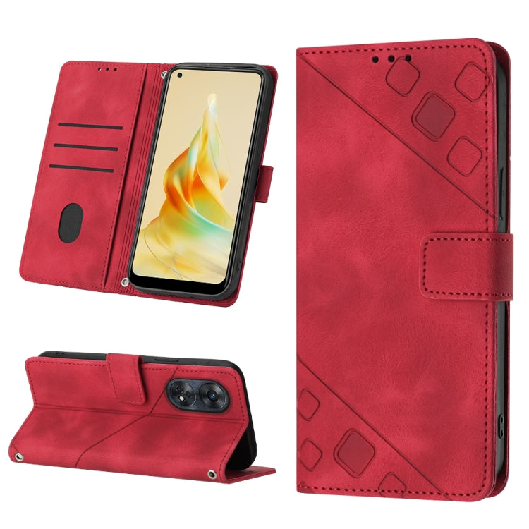 Skin-feel Embossed Leather Phone Case, For OPPO Find X6 Pro, For Realme C55, For Realme GT Neo 5 5G / GT3, For OPPO Reno8 T 4G Foreign