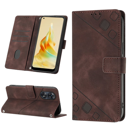 Skin-feel Embossed Leather Phone Case, For OPPO Find X6 Pro, For Realme C55, For Realme GT Neo 5 5G / GT3, For OPPO Reno8 T 4G Foreign