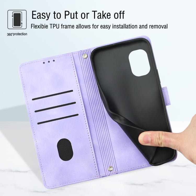Skin-feel Embossed Leather Phone Case, For Nokia C12, For Nokia C02, For Nokia C22, For Nokia C32