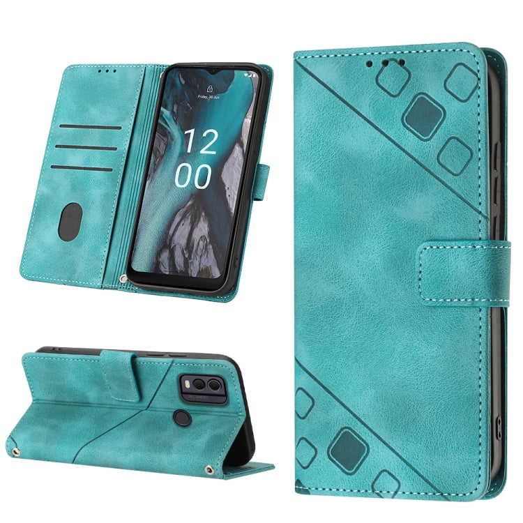 Skin-feel Embossed Leather Phone Case, For Nokia C12, For Nokia C02, For Nokia C22, For Nokia C32