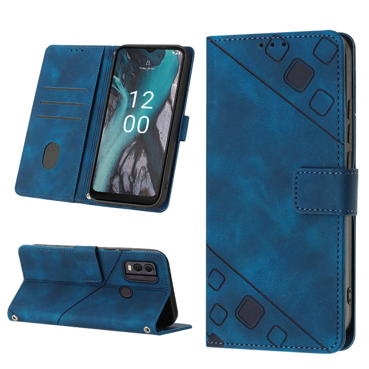 Skin-feel Embossed Leather Phone Case, For Nokia C12, For Nokia C02, For Nokia C22, For Nokia C32