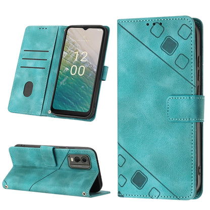 Skin-feel Embossed Leather Phone Case, For Nokia C12, For Nokia C02, For Nokia C22, For Nokia C32