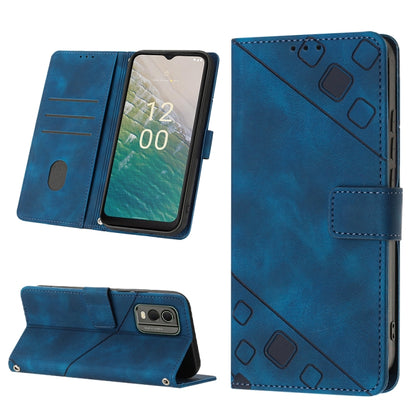Skin-feel Embossed Leather Phone Case, For Nokia C12, For Nokia C02, For Nokia C22, For Nokia C32