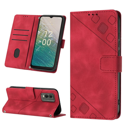 Skin-feel Embossed Leather Phone Case, For Nokia C12, For Nokia C02, For Nokia C22, For Nokia C32