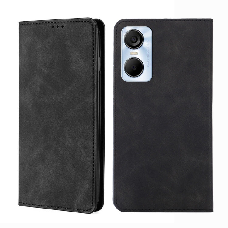 Skin Feel Magnetic Horizontal Flip Leather Phone Case, For Tecno Pop 6 Pro, For Tecno Pova 4, For Tecno Pova 4 Pro, For Huawei P60 / P60 Pro