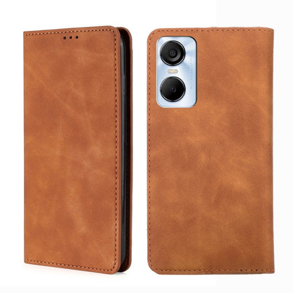 Skin Feel Magnetic Horizontal Flip Leather Phone Case, For Tecno Pop 6 Pro, For Tecno Pova 4, For Tecno Pova 4 Pro, For Huawei P60 / P60 Pro
