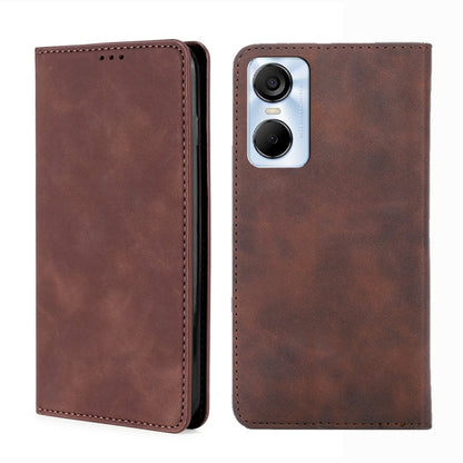 Skin Feel Magnetic Horizontal Flip Leather Phone Case, For Tecno Pop 6 Pro, For Tecno Pova 4, For Tecno Pova 4 Pro, For Huawei P60 / P60 Pro