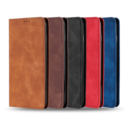 Skin Feel Magnetic Horizontal Flip Leather Phone Case, For Tecno Pop 6 Pro, For Tecno Pova 4, For Tecno Pova 4 Pro, For Huawei P60 / P60 Pro