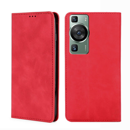 Skin Feel Magnetic Horizontal Flip Leather Phone Case, For Tecno Pop 6 Pro, For Tecno Pova 4, For Tecno Pova 4 Pro, For Huawei P60 / P60 Pro