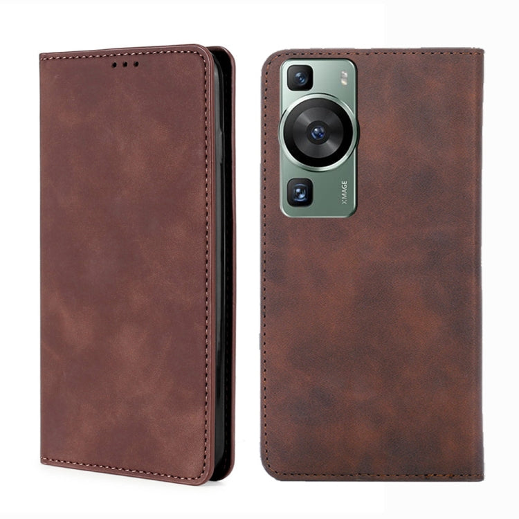 Skin Feel Magnetic Horizontal Flip Leather Phone Case, For Tecno Pop 6 Pro, For Tecno Pova 4, For Tecno Pova 4 Pro, For Huawei P60 / P60 Pro