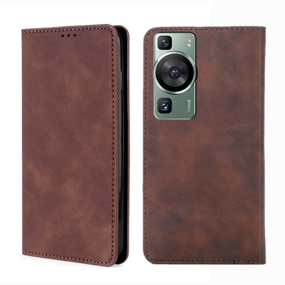 Skin Feel Magnetic Horizontal Flip Leather Phone Case, For Tecno Pop 6 Pro, For Tecno Pova 4, For Tecno Pova 4 Pro, For Huawei P60 / P60 Pro