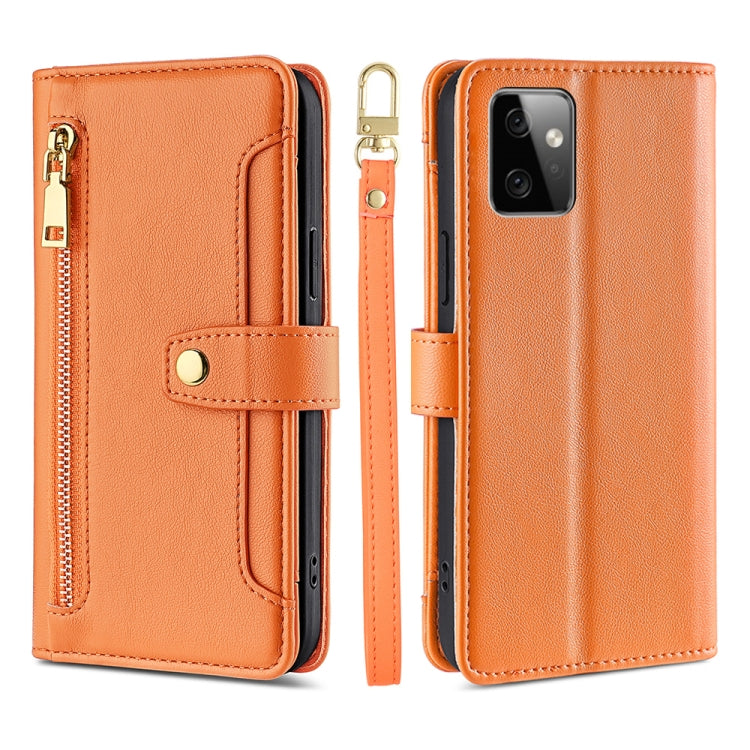 Sheep Texture Cross-body Zipper Wallet Leather Phone Case, For Motorola Moto G Power 2023, For vivo S16e, For vivo Y100 5G, For OPPO Find X6 5G